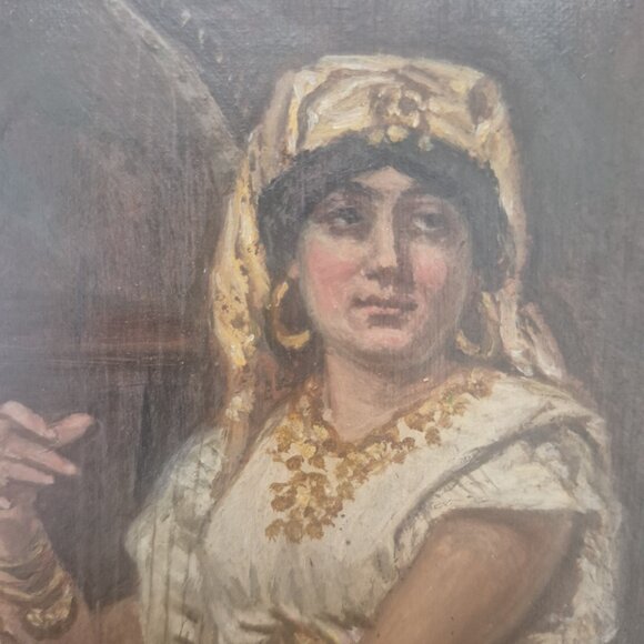 Vintage painting, oil on wood - Picture 3 of 10